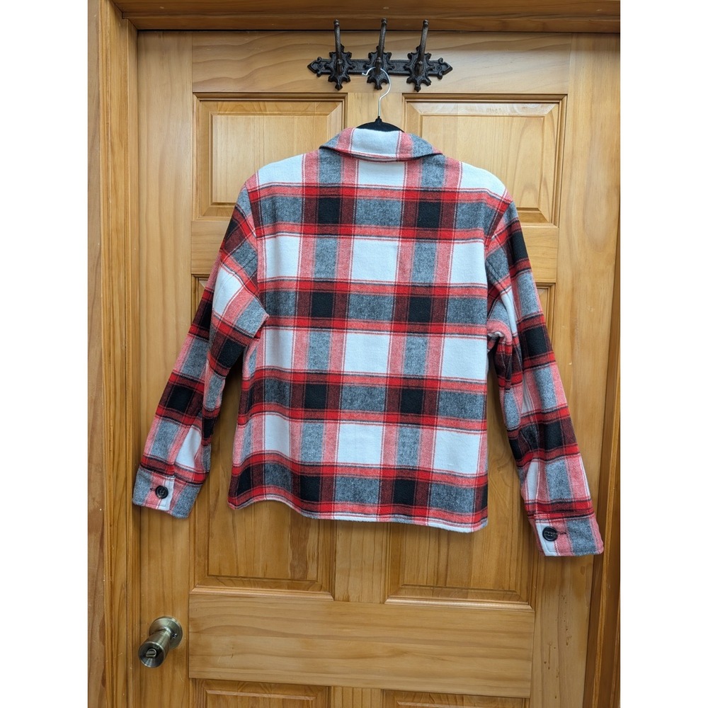 BB Dakota Steve Madden Women's Large Jacket Shirt Flannel Button Front Collar - Picture 8 of 10